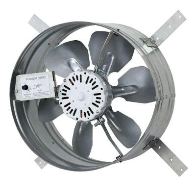 14 in. Variable Speed Gable Mount Attic Ventilator Fan with Adjustable Thermostat, 3.10 Amp