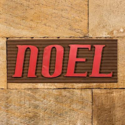 30 in. x 12 in. Rustic Noel Sign