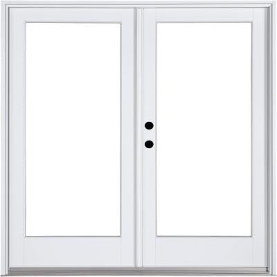 59-1/4 in. x 79-1/2 in. Composite White Right-Hand Inswing Hinged Patio Door