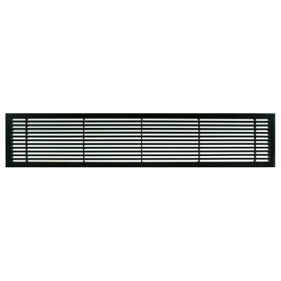 AG20 Series 4 in. x 36 in. Solid Aluminum Fixed Bar Supply/Return Air Vent Grille, Black-Matte