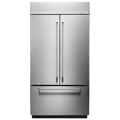 20.8 cu. ft. Built-In French Door Refrigerator in Stainless Steel