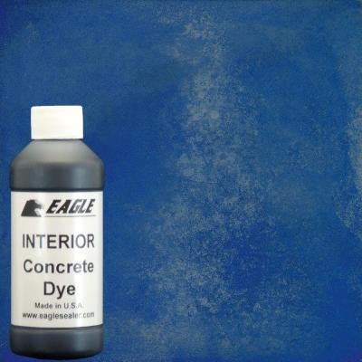 1 gal. Blue Poppy Interior Concrete Dye Stain Makes with Water from 8 oz. Concentrate