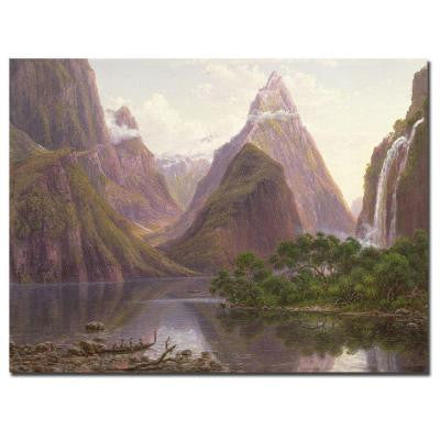 35 in. x 47 in. Milford Sound, New Zeland Canvas Art