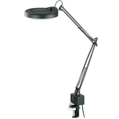 Designer Collection 27 in. Black Desk Lamp with Black Metal Shade