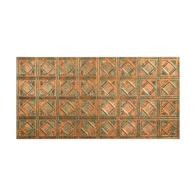 Traditional 4 - 2 ft. x 4 ft. Glue-up Ceiling Tile in Copper Fantasy