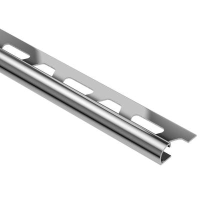 Rondec Stainless Steel 9/16 in. x 8 ft. 2-1/2 in. Metal Bullnose Tile Edging Trim