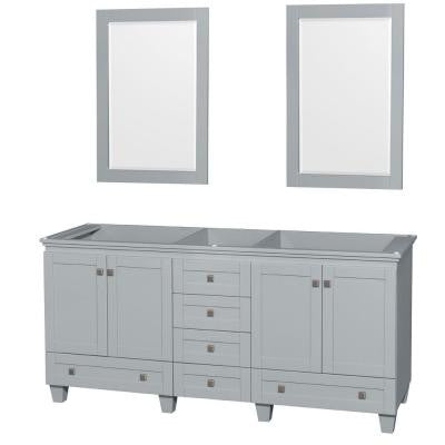 Acclaim 72 in. Vanity Cabinet with Mirror in Oyster Gray