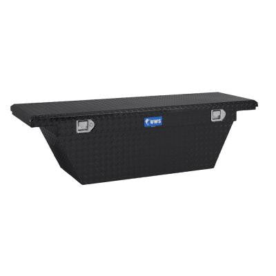 60 in. Aluminum Black Deep Angled Single Lid Crossover Tool Box with Low Profile