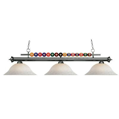 Lawrence 3-Light Gun Metal Incandescent Ceiling Island Light