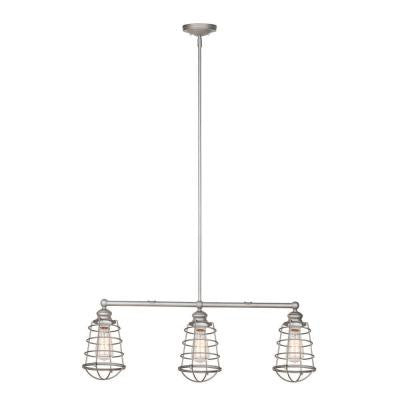 Ajax Collection 3-Light Galvanized Indoor Pendant