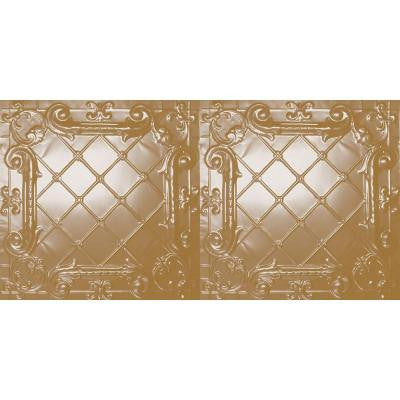 2 ft. x 4 ft. Nail-up/Direct Application Tin Ceiling Tile in Satin Brass (24 sq. ft. / case)