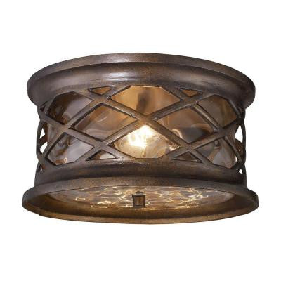 Barrington Gate 2-Light Hazelnut Bronze Outdoor Flush Mount