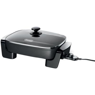 Electric Skillet with Tempered Glass Lid