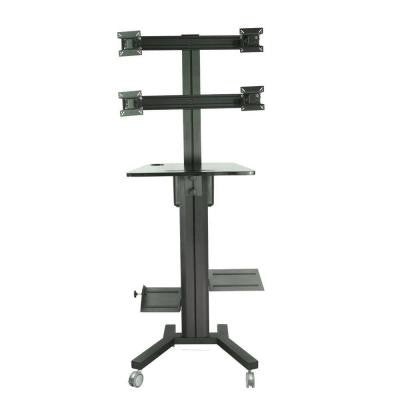 Mobile TV Stand for Four Screen with PC holder