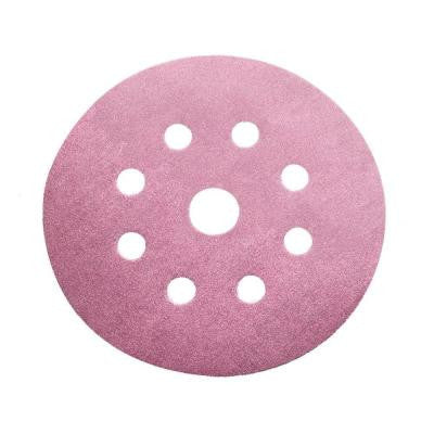 5 in. 320-Grit 9-Hole Sanding Disc with Hook 'n Loop Backing (100-Pack)