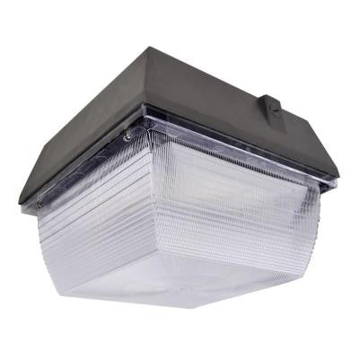 90-Watt Outdoor Black LED Canopy Light with Natural White (5000K)