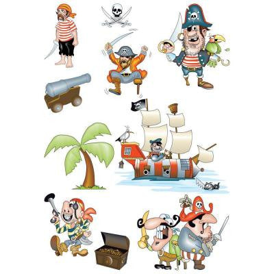 25.5 in. x 33.5 in. Pirates Wall Decal