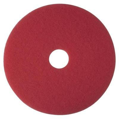 16 in. Red Buffer Pads (5 per Carton)