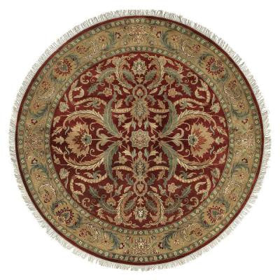 Alamut Burgundy 8 ft. Round Area Rug
