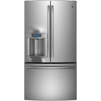 Profile 35.75 in. W 22.1 cu. ft. French Door Refrigerator in Stainless Steel, Counter Depth, ENERGY STAR