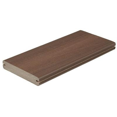 Horizon 1 in. x 5-1/4 in. x 12 ft. Tudor Brown Grooved Edge Capped Composite Decking Board (10-Pack)