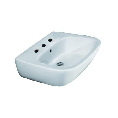 Elena 500 Wall-Hung Bathroom Sink in White