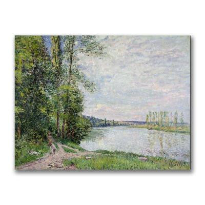 24 in. x 32 in. The Riverside Road from Veneux Canvas Art