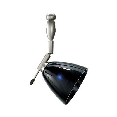 Mini-Dome I Swivel I 1-Light Satin Nickel Black Track Lighting Head