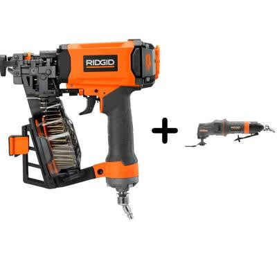 1-3/4 in. 15-Gauge Roofing Coil Nailer and Pneumatic JobMax Multi-Tool Starter Kit