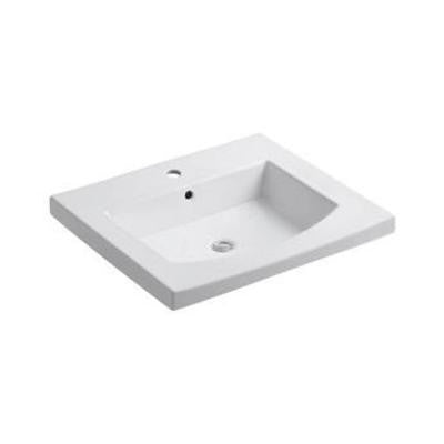 Persuade 25-1/4 in. Vitreous China Vanity Top in White with Basin