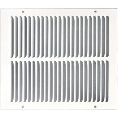 12 in. x 14 in. Return Air Vent Grille, White with Fixed Blades