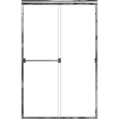 Classic 44 in. x 70 in. Semi-Framed Sliding Shower Door in Silver