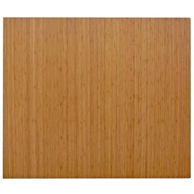 Standard Natural Light Brown 48 in. x 60 in. Bamboo Roll-Up Office Chair Mat without Lip