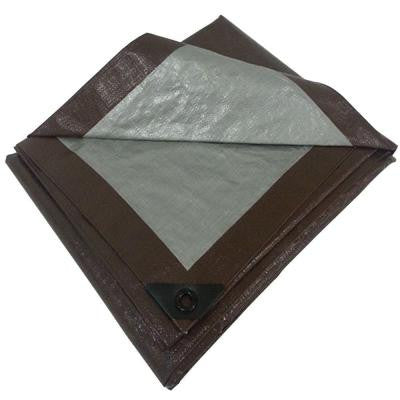6 ft. x 8 ft. Brown Silver Polyethylene Heavy Duty Tarp