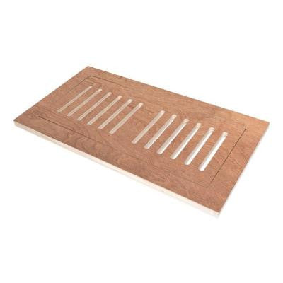 4 in. x 10 in. Engineered Hardwood Flush Mount Floor Register, Hand Scraped Cherry Natural