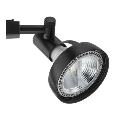 1-Light Black Front Loading Commercial Track Head