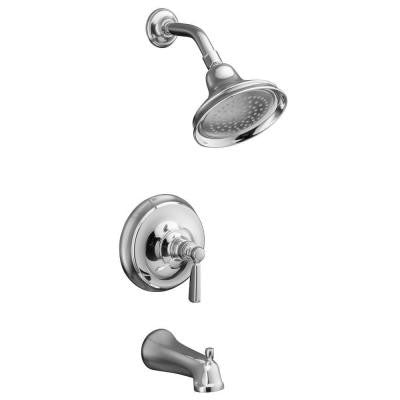 Bancroft Rite-Temp Pressure-Balance Tub/Shower Faucet Trim with Diverter Spout in Polished Chrome (Valve Not Included)