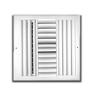 14 in. x 14 in. 4 Way Adjustable Curved Blade Wall/Ceiling Register
