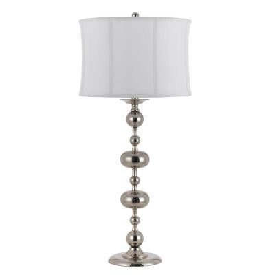 32.75 in. Chrome Metal Table Lamp Set