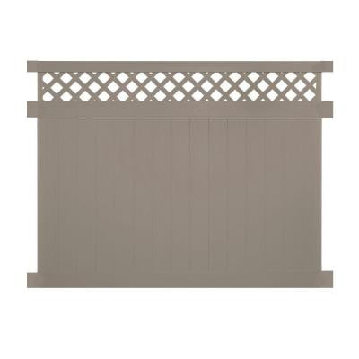 Colfax 7 ft. x 8 ft. Khaki Vinyl Privacy Fence Panel