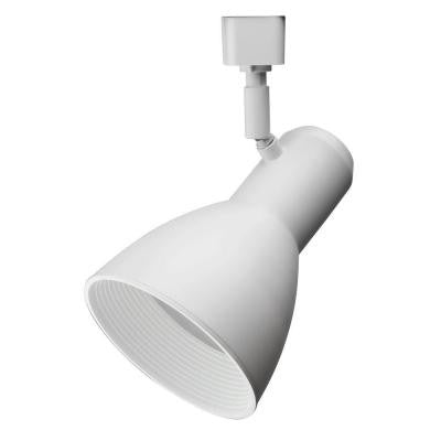 Step Baffle 1-Light White LED Track Lighting