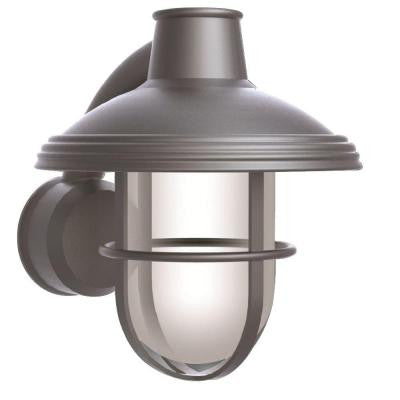 Bayview Satin Nickel Outdoor Wall-Mount Lantern