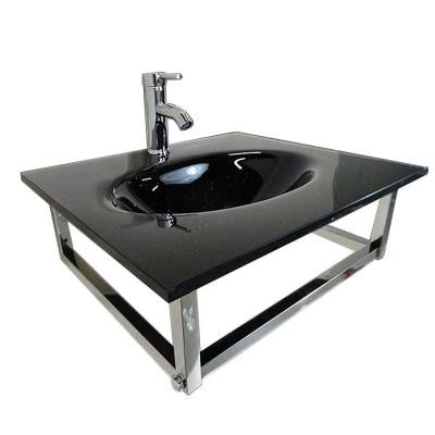 Caius Wall-Mounted Bathroom Sink in Black