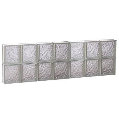 40.125 in. x 15.5 in. x 3.125 in. Ice Pattern Non-Vented Glass Block Window