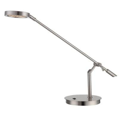 Designer Collection 20.5 in. Steel Desk Lamp with Polished Steel Metal