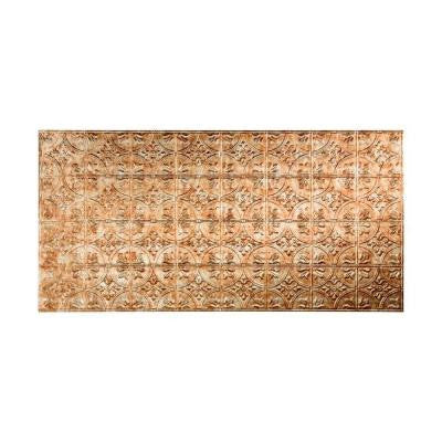 96 in. x 48 in. Traditional 2 Decorative Wall Panel in Bermuda Bronze