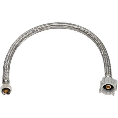 1/2 in. OD x 7/8 in. BC x 20 in. Toilet Supply Line Braided Stainless Steel