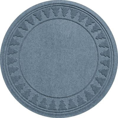 Aqua Shield Bluestone 35 in. Round Pine Trees Under the Tree Mat