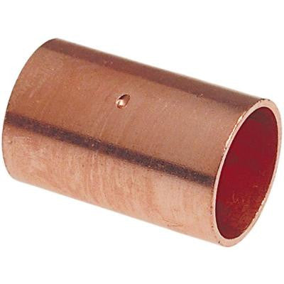 MCP600 1/2 in. Copper Pressure C x C Coupling with Dimple Stop (50-Pack)