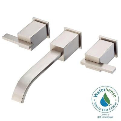 Sirius 2-Handle Wall-Mount Lavatory Faucet Trim Only in Brushed Nickel